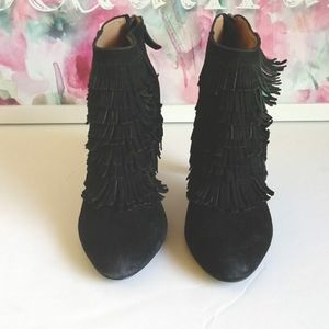BANANA REPUBLIC | Darcy Fringe Suede Ankle Booties